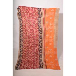 Traditional Cotton Kantha Gudri Handmade Reversible Bed Cover Quilted <b>Throw</b> for Home and Hotel Use - Product Image 1