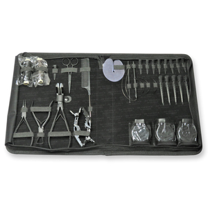 Pinzas para Extensiones de Cabello, Micro Anillas, Cuentas de Sujeción Fuerte, Herramienta de Prensado de Plumas, Lazo de Tracción Negro, Acero Inoxidable - Product Image 1