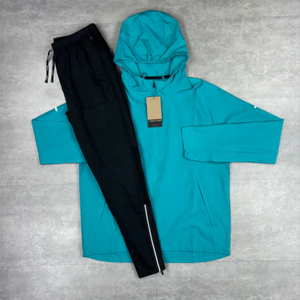 Ropa Deportiva al por Mayor, Conjunto Deportivo Personalizado para Hombre, Traje Deportivo, Chaqueta Cortavientos, Conjunto de 2 Piezas, Ropa Deportiva Informal, Sudadera con Capucha y Pantalones Cortos - Product Image 1