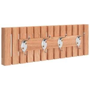 Porte-manteau mural élégant en bois de noyer massif 16,5x3,4x5,5 po - Product Image 2