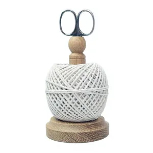 Soporte de hilo de madera giratorio para tejer y crochet, organizador de hilo para manualidades - Product Image 1