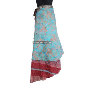 Compra de Faldas Cruzadas de Seda Vintage Baratas para Mujer, Ropa de Playa, Faldas Cruzadas Estilo Boho, Multicolores, Ropa de Verano Cómoda - Product Image 2