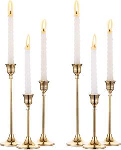 Premium <b>Brass</b> Candle <b>Holder</b> with Heat Resistant Decorative Stand for Living Room Coffee Table Hotels and Luxury Interior Styling - Product Image 6