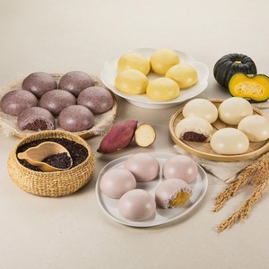 [MILWON] Ensemble de petits pains vapeur coréens surgelés Anheung au haricot rouge Jjinppang pour la vente au détail d'aliments de spécialité - Product Image 1