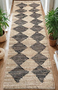 Handloom Jute Tapis Géométrique Eco Conscious Artisanal Flatweave Tapis Parfait Pour Les Importateurs De Décoration Intérieure - Product Image 4