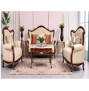 Perfect 7 Seater <b>Sofa</b> Set for Home <b>Antique</b> Teak Wood Living Room Furniture Classical Brown Finish <b>Sofa</b> Set Australia - Product Image 1