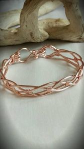 Elegant Pure Copper <b>Bracelet</b> Handmade Adjustable Jewelry Accessory For Casual Wear Office And Party Fashion - Product Image 2