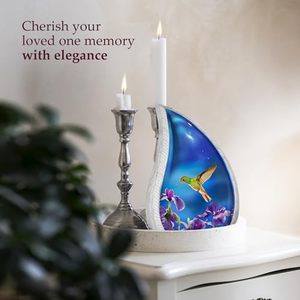 Luxury Aluminum Tear Drop Cremation <b>Memorial</b> <b>Keepsake</b> Urn Ash Holder Featuring Durable Premium Exterior Craftsmanship - Product Image 2