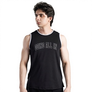 Custom Logo Men Tank Top Gym Workout Sleeveless Shirt Running Fitness Training <b>Vest</b> OEM Manufacturer Supplier - Product Image 1