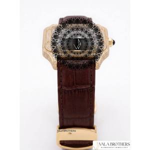 นาฬิกา Cartier Santos-Dumont ตัวเรือนทองคำขาวประดับเพชรแล็บโกรว์ สายสแตนเลสสตีล ขนาด 30 มม. หน้าปัดทรงเหลี่ยม ระบบควอตซ์ สายโลหะผสม สำหรับทั้งชายและหญิง - Product Image 1