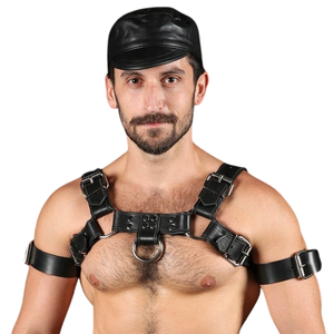 สายรัดแขนหนังแท้แบบปรับได้สำหรับผู้ชาย พร้อมหัวเข็มขัด ดีไซน์คลาสสิก เหมาะสำหรับใส่ไปเที่ยวคลับ - Product Image 2