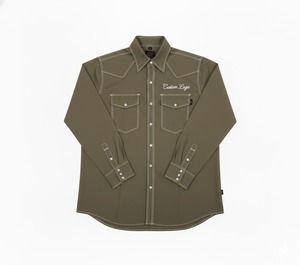 เสื้อเชิ้ตทำงานแขนยาวผ้าฝ้ายทนไฟสำหรับผู้ชาย ตะเข็บตัดกัน กระเป๋าหน้าอก แห้งเร็ว ป้องกันไฟฟ้าสถิต ติดกระดุมแป๊ก - Product Image 3