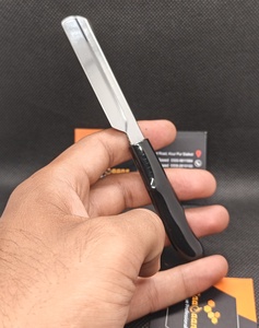 Professional Folding Shaving <b>Razor</b> Stainless Steel <b>Blade</b> Antiskid ABS Handle <b>Single</b> <b>Blade</b> Reusable Grooming Tool Durable barber - Product Image 1