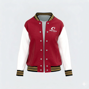 Chaqueta Varsity de Diseño Casual para Hombre, Marca Ostriya Intl, Más Vendida, con Bordado Frontal, Estilo Urbano, Teñido Liso, Acolchada para Invierno, de Secado Rápido - Product Image 1
