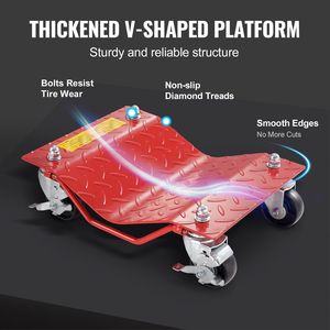 Carrello Sposta Auto in Acciaio Rinforzato con Capacità di 3600 kg, Set di Perni per Pneumatici, Freni e Ruote Girevoli - Product Image 5