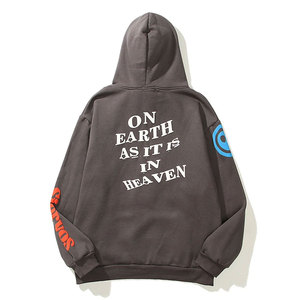 เสื้อฮู้ดดี้ผู้ชายทรงปกติ ผ้าหนา 370 กรัม พิมพ์ลายด้านหน้าด้วยเทคนิค Heat-transfer โลโก้ 3 มิติแบบนูน ผ้าคอตตอนผสม - Product Image 1