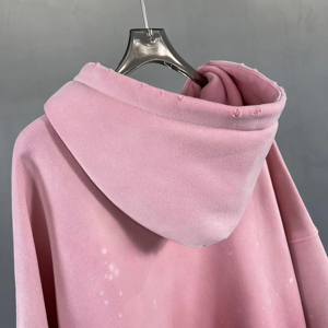 Sweat-shirts personnalisés en gros pour hommes, en coton respirant, molleton épais, style streetwear, design personnalisé, effet délavé, pour garçons - Product Image 3