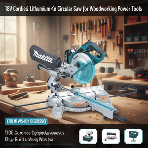 Scie circulaire sans fil 18V au lithium-ion pour le travail du bois, outils électriques - Product Image 3