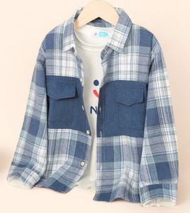 Chemise à carreaux à manches longues pour garçons, 100% coton, décontractée, haut pour enfants, printemps-automne - Product Image 5