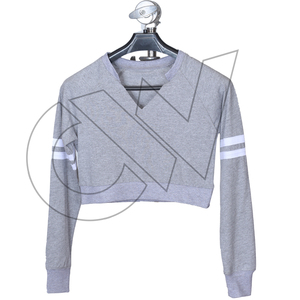 Blusa de Mujer Verde Oliva con Mangas Volantes, Cuello Redondo, Bolsillos, Corte Ajustado, Estilo Casual, Precio de Fábrica al por Mayor - Product Image 4