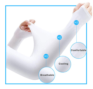 Manchons de bras unisexes tendance anti-UV, protection solaire, pour cyclisme et sports de plein air, rafraîchissants, respirants, en polyester et élasthanne, tailles adultes - Product Image 2