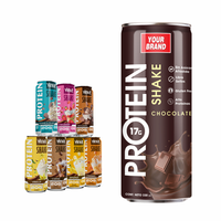 Milk Shake protéiné 330ml 11.1 floz boisson 24 bouteilles carton bouteille en PET sans sucre 20 g de protéines OEM ODM sans marque privée