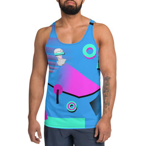 Camisetas sin mangas para hombre con cuello en U, ajuste holgado, color liso, espalda cruzada, para gimnasio y fitness - Product Image 1