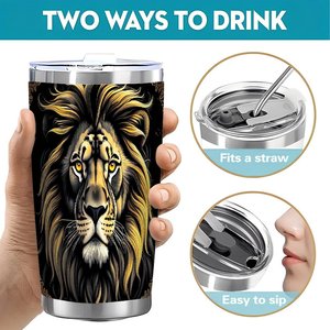 20oz Stainless Steel Tumbler Vacuum <b>Insulated</b> Double Wall Silver Side Multi Use <b>Cup</b> Home Outdoor - Product Image 5