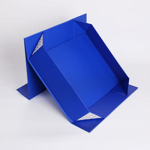 Caja de Papel Plegable Azul de Lujo, Personalizada, Ecológica, con Materiales Reciclados, Forro de Esponja, Cartón Rígido, Embalaje de Regalo con Logotipo Personalizado - Product Image 2