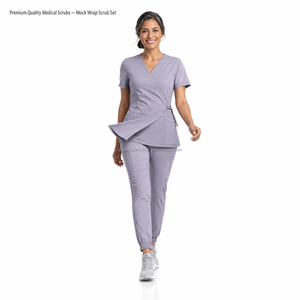 Custom Factory Direct Custom Embroidered Logo <b>Tunic</b> Style <b>Nursing</b> Uniform Set Elastic Waistband Drawstring Professionals New - Product Image 1