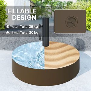 Ombrellone da Giardino e Patio con Palo in Acciaio Inossidabile - Forma Quadrata per Spiaggia e Uso in Hotel/Ristoranti - Product Image 5