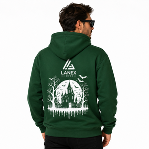 Sweat-shirt à capuche vert Halloween OEM ODM en polaire douce de qualité supérieure avec logo personnalisé et motif graphique fantôme citrouille horreur - Product Image 4