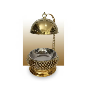 Recipiente para Buffet de Acero Inoxidable Dorado con Tapa para Hoteles, Bodas y Eventos, Fabricado en India - Product Image 6