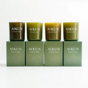 Vela Aromática Premium AIKUN en Frasco de Vidrio Verde, Vela de Aromaterapia para Decoración del Hogar, Spa, Relajación, Regalo - Product Image 1