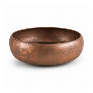 Handcrafted <b>Round</b> Hammered Copper Vessel Wash <b>Basin</b> Rustic Luxury Countertop Bathroom Sink Designer Copper <b>Basin</b> for Home Hotel - Product Image 1