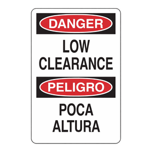 Panneau réfléchissant bilingue en aluminium pour signalisation de danger et de faible espacement, pour la sécurité industrielle en intérieur et en extérieur - Product Image 2