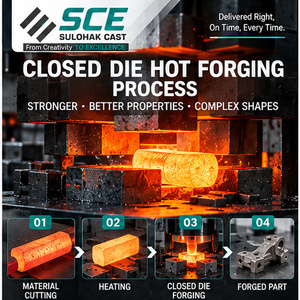 Pièces forgées en acier allié OEM, forgeage à chaud à matrice fermée, service d'usinage CNC SULOHAK CAST pour applications automobiles/ferroviaires - Product Image 6