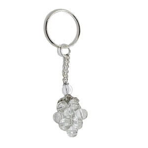 Llavero de cristal de alta calidad, con cuentas de cristal transparente en forma de uva, cuentas naturales, amuleto curativo, regalo para mujer - Product Image 1