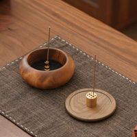 Set Pembakar Dupa Kuningan Buatan Tangan Desain Bunga, Tempat Dupa Silinder, Penggunaan Aromatik, Dekorasi Rumah Religius untuk Semua Musim