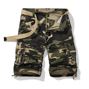 Fashion Men Formal High Waist Knitted Breathable Worsted Zipper Overalls <b>Camouflage</b> <b>Cargo</b> Shorts - Product Image 6