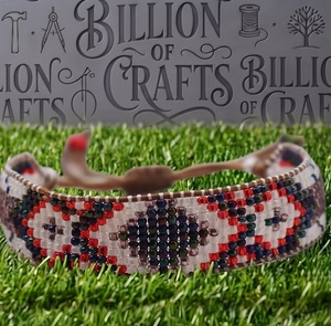 สร้อยข้อมือลูกปัดแก้วทอมือแบบปรับได้ สไตล์โบโฮ - Product Image 3