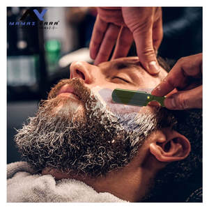 Navajas de Barbero Profesionales Personalizables con Bloqueo Oscilante, Cuchilla Única de Borde Recto, Color Verde, Herramientas de Afeitado de Acero Inoxidable - Product Image 6