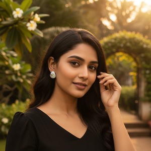 Pendientes de Plata con Diseño de Luna y Estrella, Joyería Celestial Brillante para Mujeres y Niñas, para Usar en Bodas y Fiestas - Product Image 5