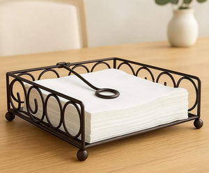 Elegante Servilletero Metálico con Acabado Dorado, Ideal para Cafeterías, Hoteles, Cocinas y Decoración de Comedores, para Exportación a Granel - Product Image 1