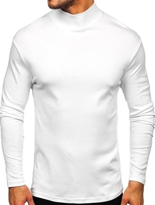 Pull à col roulé en tricot noir uni pour homme, manches longues, vêtements d'hiver - Product Image 1