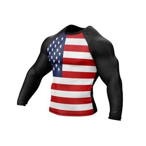Rashguards imprimés par sublimation numérique de conception personnalisée en gros Vêtements d'arts martiaux à compression Équipement BJJ sublimé - Product Image 3