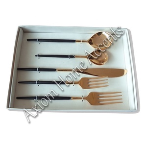 Cubiertos de plata contemporáneos Colección de cucharas y tenedores de diseño elegante de Axiom Home Accents - Product Image 3