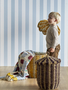 Handwoven Paper <b>Storage</b> Basket for Kids Toys Baby Nursery Organizer Wicker Laundry Basket Circus Shaped Set - Product Image 4