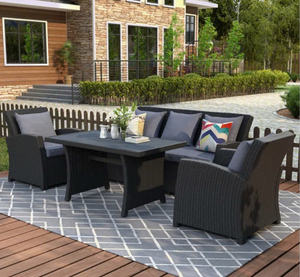 Juego de Muebles de Jardín PHU LINH, 4 Sofás con Mesa y Sillas, Moderno, 5 Plazas, Mimbre Sintético para Exteriores, Precio de Fábrica - Product Image 3