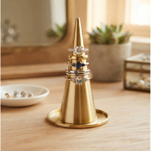 Support pour bagues avec base, présentoir à bijoux pour bagues et boucles d'oreilles, support décoratif pour bagues de mariage - Product Image 2